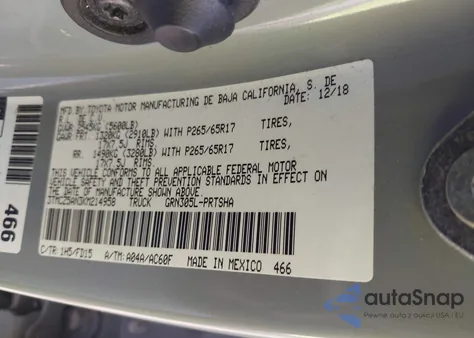 2019 Toyota Tacoma Trd Sport from USA, damaged, VIN 3TMCZ5AN3KM214958